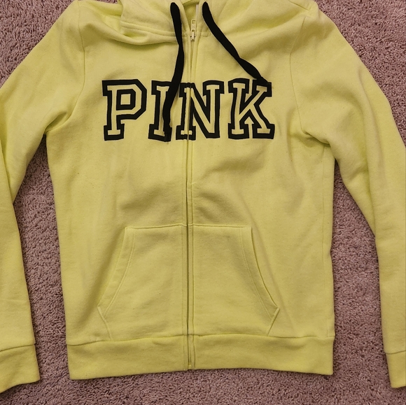Women' s Pink Neon Green Hoodie Size Medium. - Picture 3 of 6